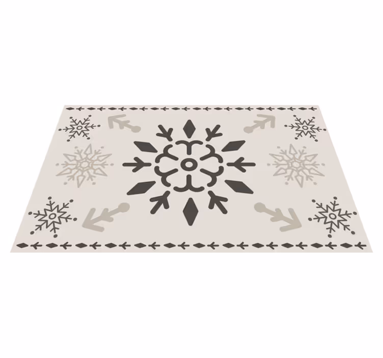 Geometric snowflake pattern Christmas vinyl carpet - TenStickers