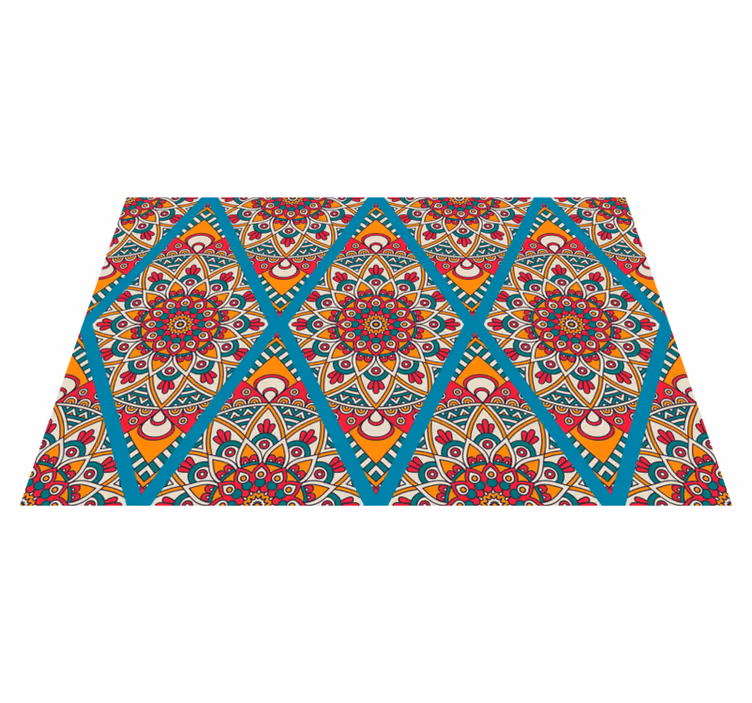 Lively colorful design mandala vinyl carpet - TenStickers