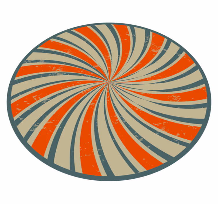Spiral swirl design vintage vinyl carpet - TenStickers