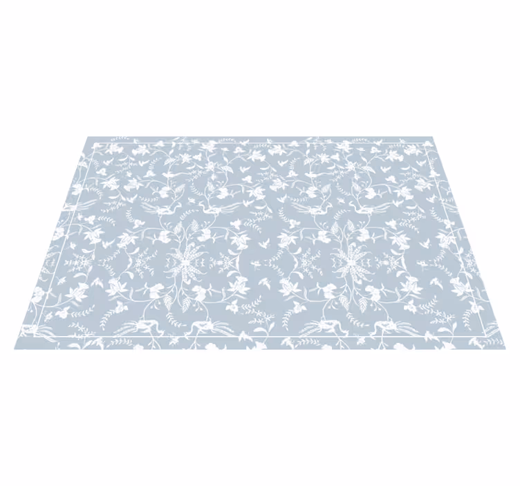 Sophisticated Botanical Motifs floral vinyl carpet - TenStickers