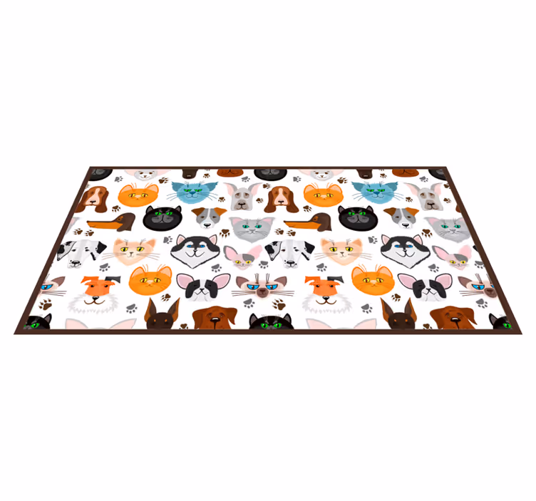 Charming Creature Faces animal vinyl carpet - TenStickers