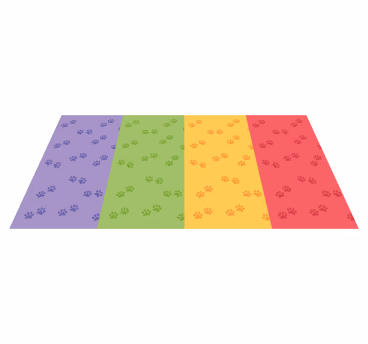 Paw Print Motif kids vinyl carpet - TenStickers