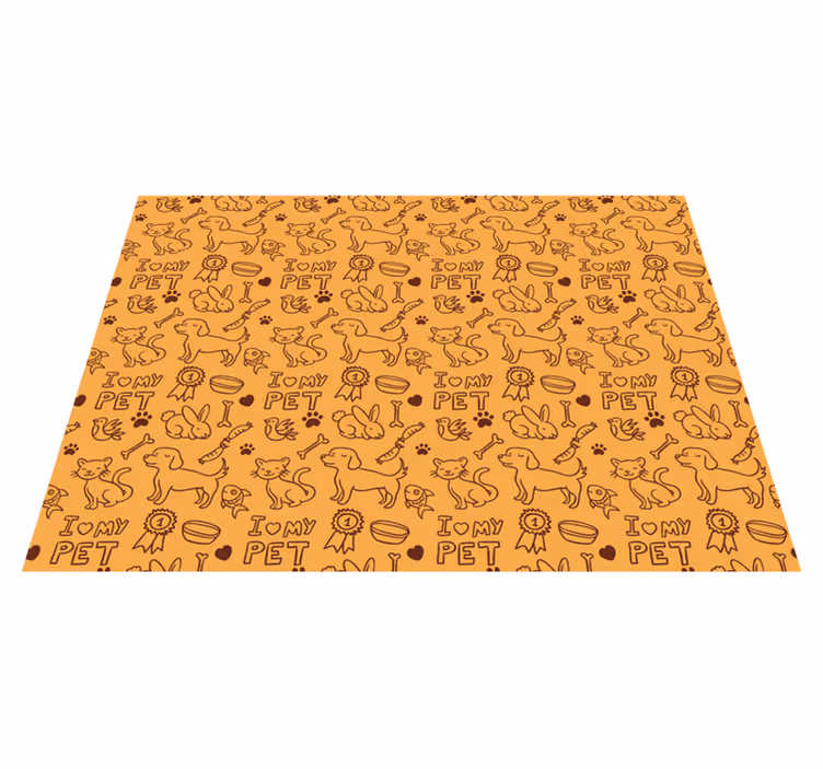 Pet love pattern animal vinyl carpet - TenStickers