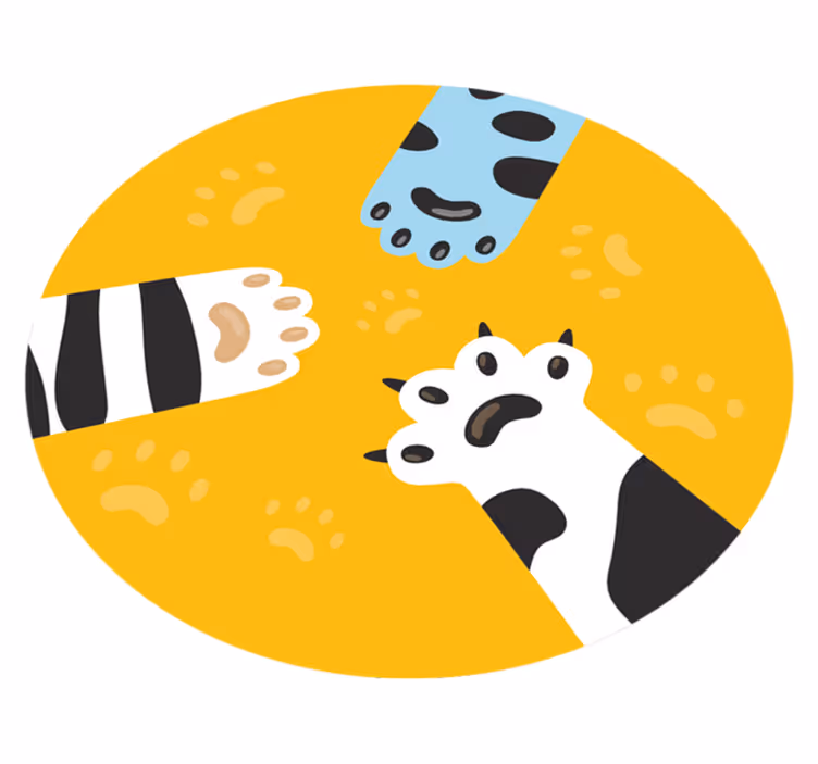 Cats paw prints animal vinyl carpet - TenStickers