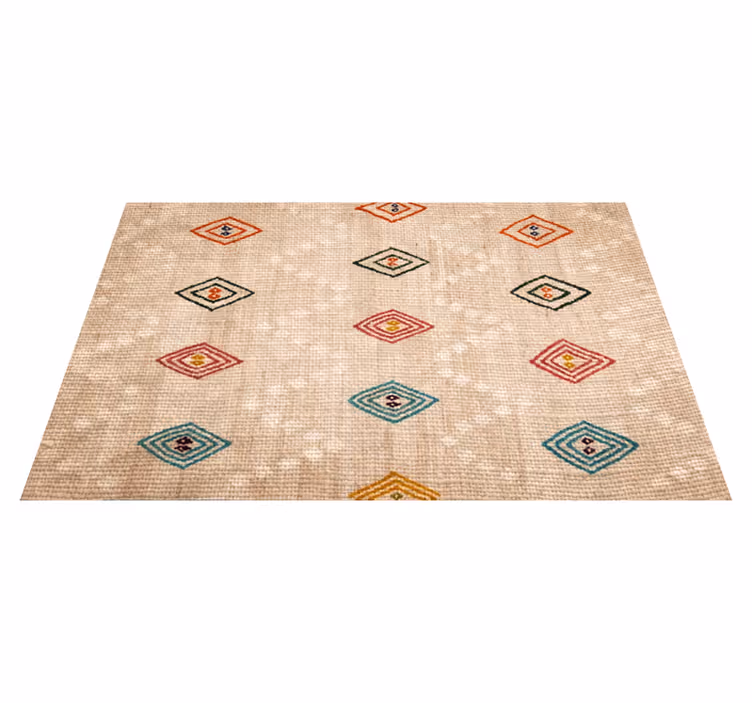 Vibrant Diamond Motif tile vinyl carpet - TenStickers