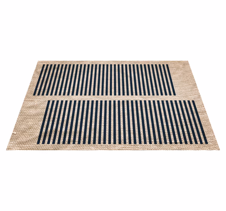 Beige striped pattern living room vinyl carpet - TenStickers