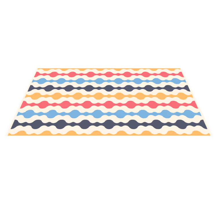Colorful retro lines vintage vinyl carpet - TenStickers