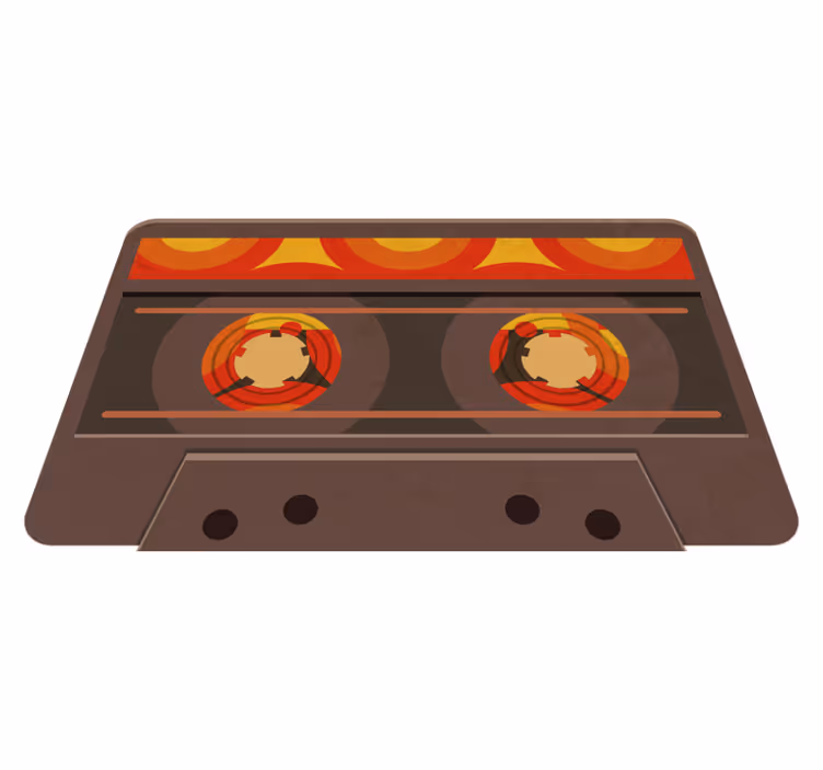 Retro Cassette Illustration modern vinyl carpet - TenStickers