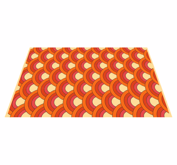 Vibrant Wave Motifs geometric vinyl carpet - TenStickers