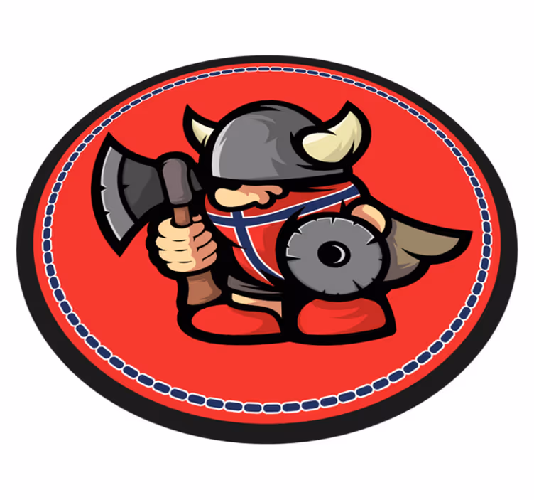 Viking Warrior Emblem kids vinyl carpet - TenStickers