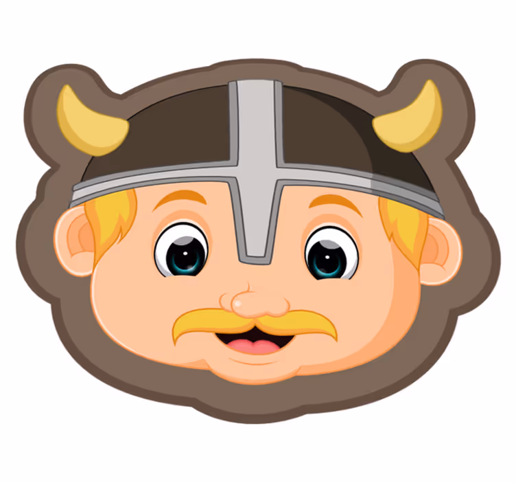Blond viking character kids vinyl carpet - TenStickers