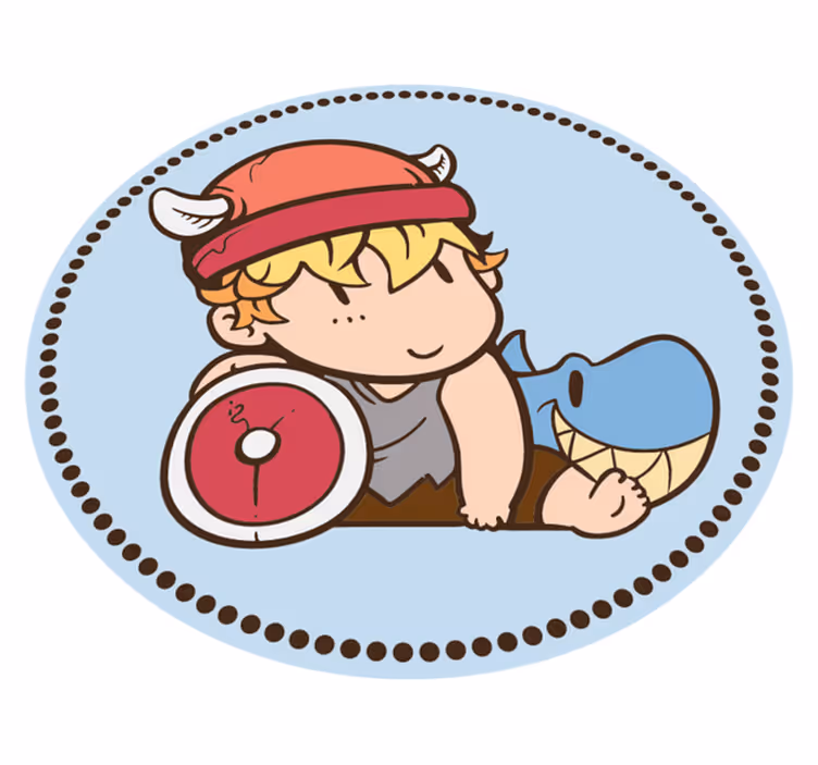 Kid viking warrior kids vinyl carpet - TenStickers