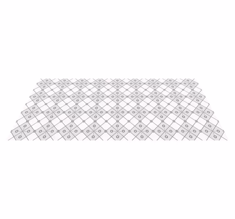 Grey minimalistic patchwork tile carpet - TenStickers