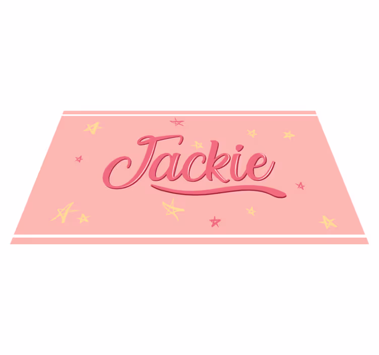 Pink name with stars teen vinyl carpet - TenStickers