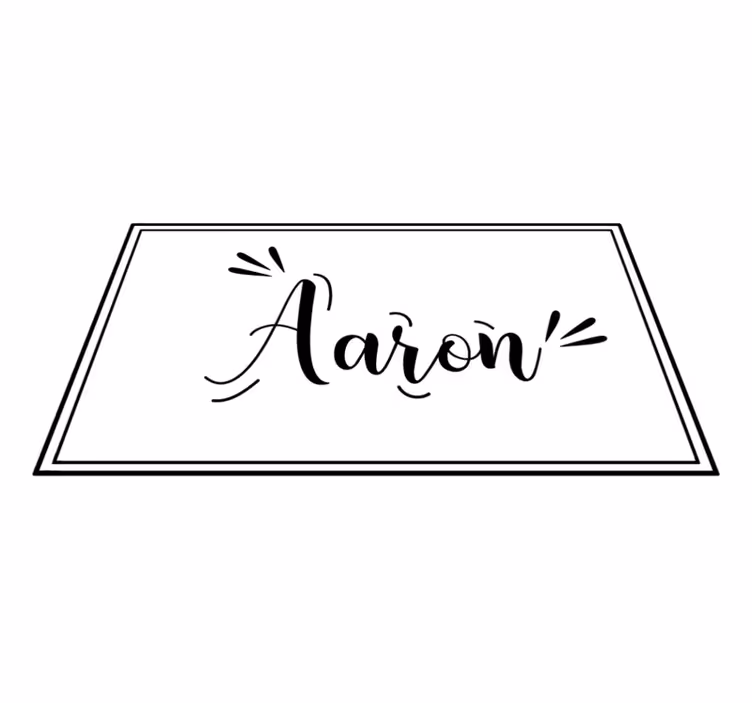 Minimalistic custom name bedroom vinyl carpet - TenStickers