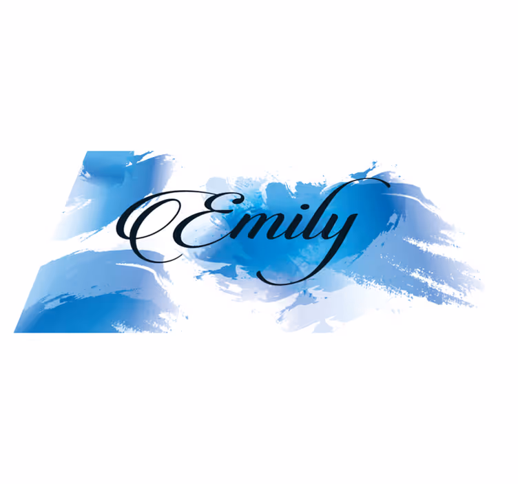 Blue splash with name teen vinyl carpet - TenStickers