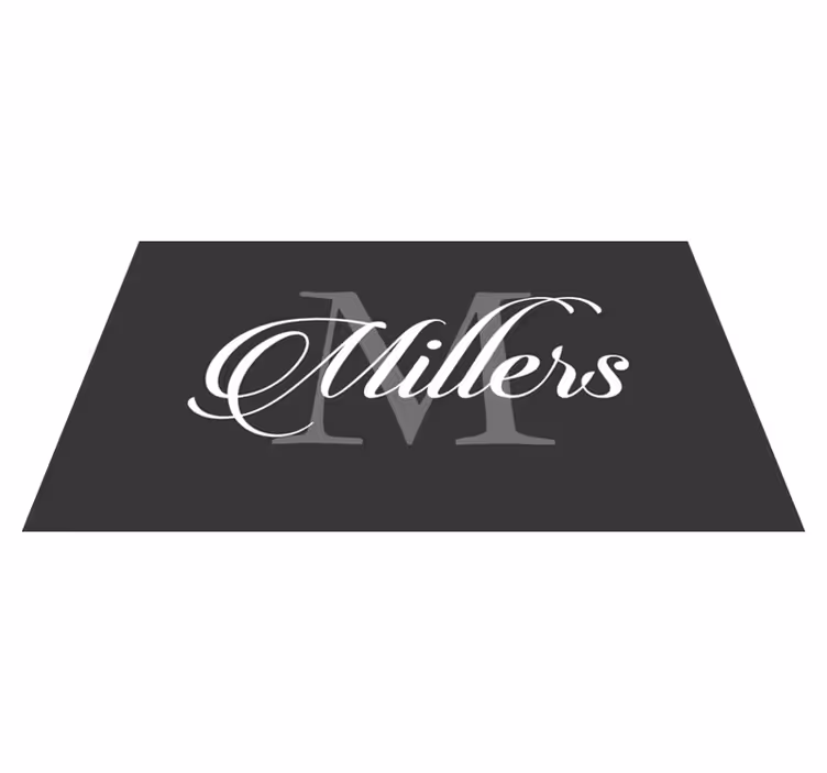 Elegant custom and initial bedroom vinyl carpet - TenStickers