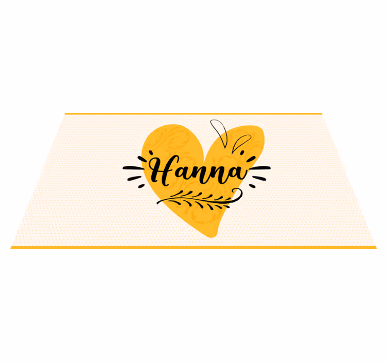 Custom orange heart teen vinyl carpet - TenStickers