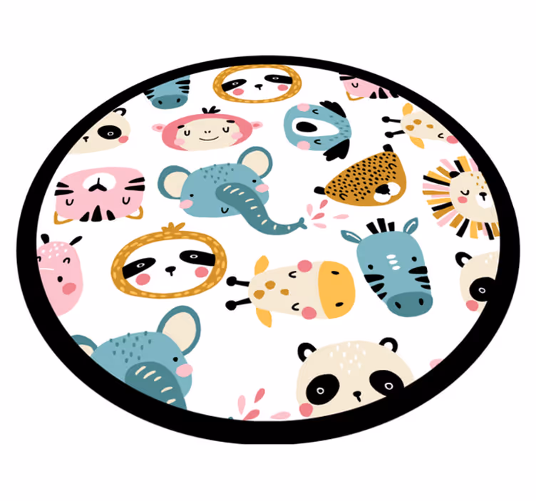 Colorful safari animals kids vinyl carpet - TenStickers