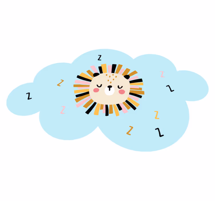 Sleepy Lion Cloud kids vinyl carpet - TenStickers