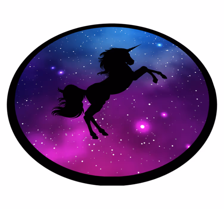 Magical unicorn scene kids vinyl carpet - TenStickers
