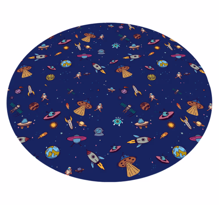 Cosmic expedition concept kids vinyl carpet - TenStickers