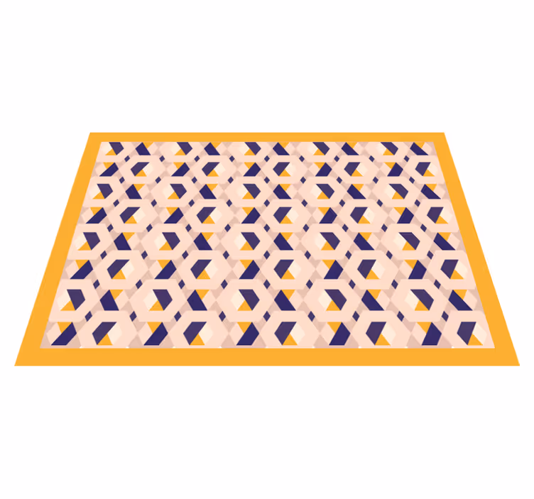 Lively geometric design kitchen vinyl carpet - TenStickers
