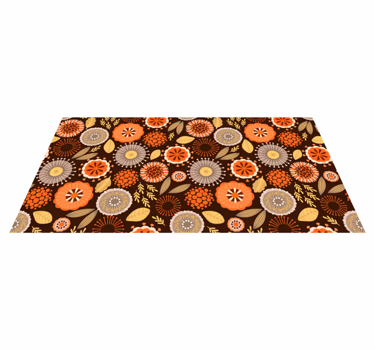 Colorful Floral Arrangement kitchen vinyl carpet - TenStickers