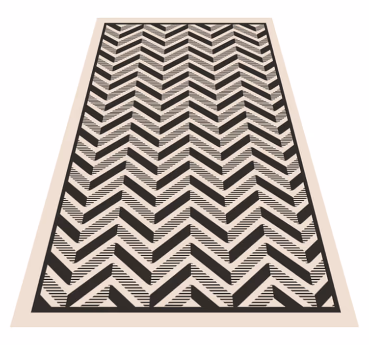 Classic chevron motif geometric vinyl carpet - TenStickers