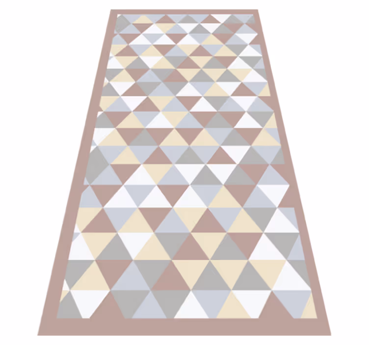 Triangular Color Palette geometric vinyl carpet - TenStickers