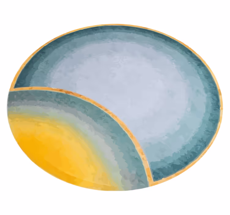 Abstract Circular Form minimalist vinyl carpet - TenStickers