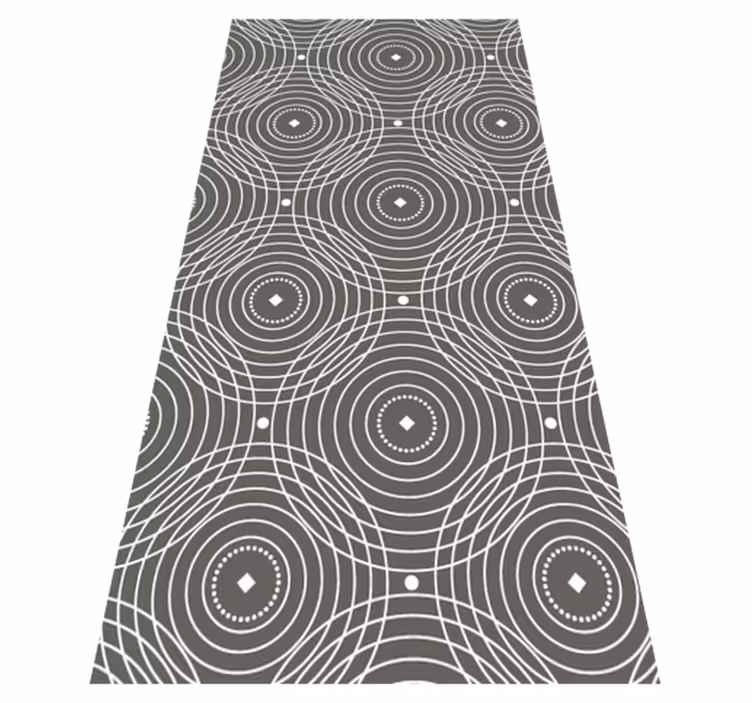 Circular Patterned Stripes geometric vinyl carpet - TenStickers