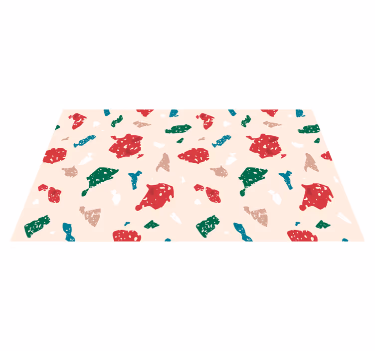 Colorful terrazzo design vinyl rug - TenStickers