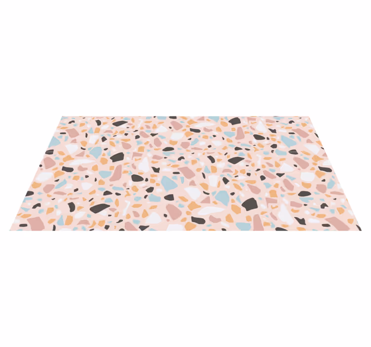 Terrazzo Patterned Shades marble vinyl carpet - TenStickers