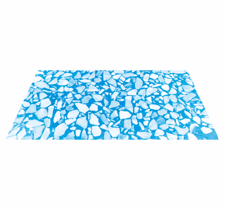Chill Azure Mosaic stone effect vinyl carpet - TenStickers