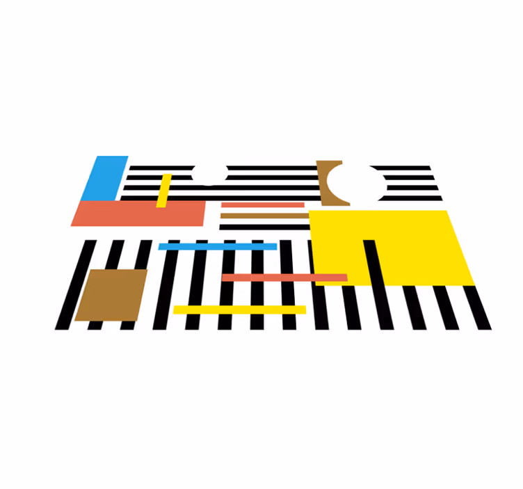 Colorful striped patterns modern vinyl carpet - TenStickers