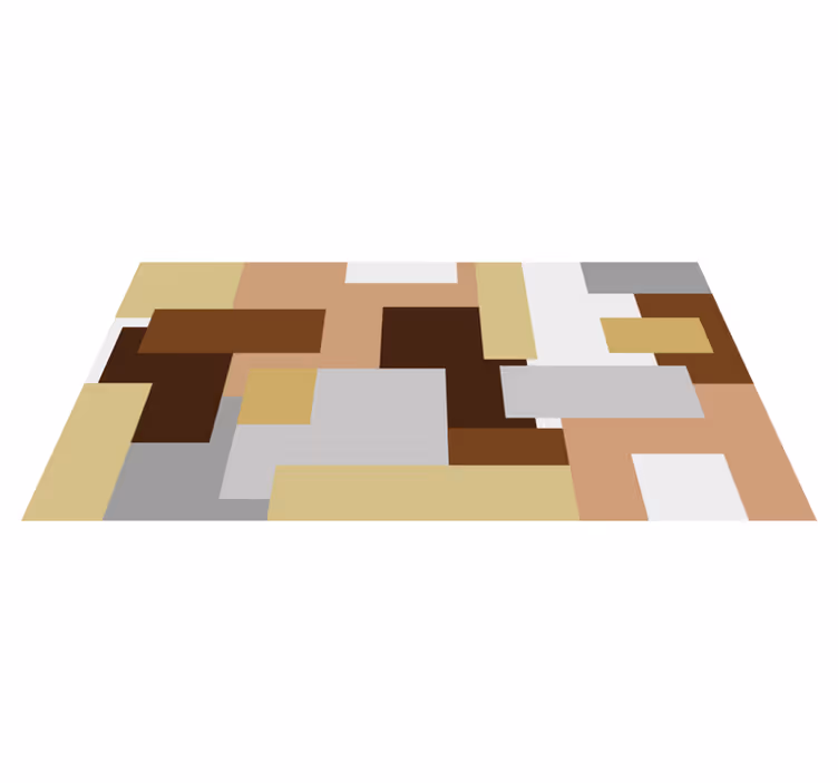 Abstract Geometric Motifs modern vinyl carpet - TenStickers