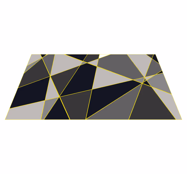 Grey triangle lines geometric vinyl carpet - TenStickers