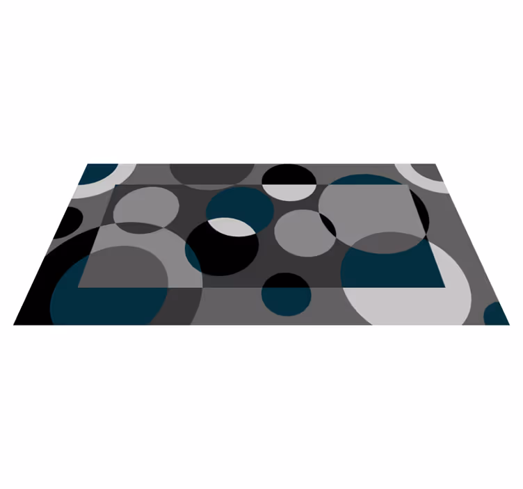 Circular grey pattern living room vinyl carpet - TenStickers