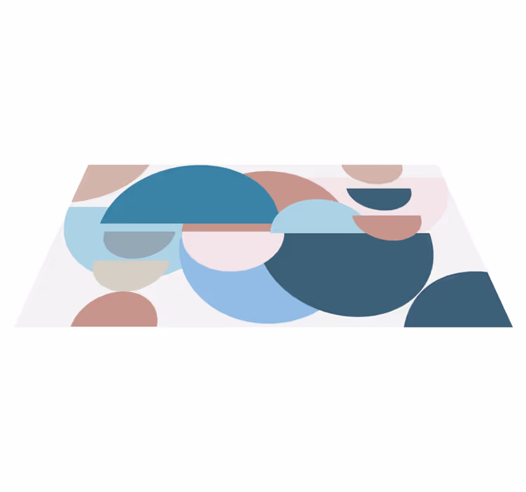 Circular Shapes Variation geometric vinyl carpet - TenStickers