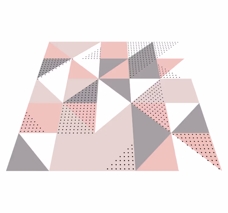 Triangular Color Segments geometric vinyl carpet - TenStickers