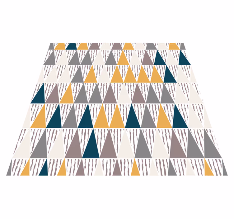 Triangular Hue Segments geometric vinyl carpet - TenStickers