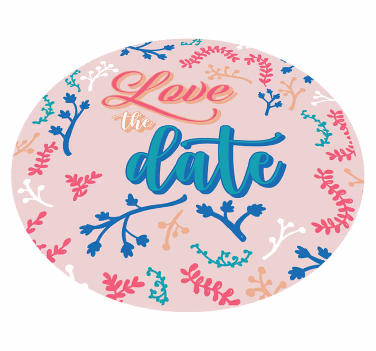 Love The Date custom vinyl carpet - TenStickers