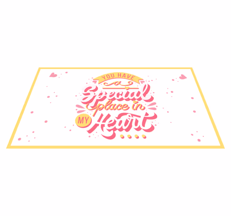 Special place in heart custom vinyl carpet - TenStickers