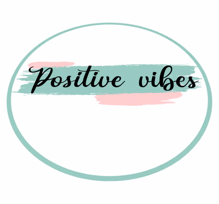 Positive Vibes custom vinyl carpet - TenStickers