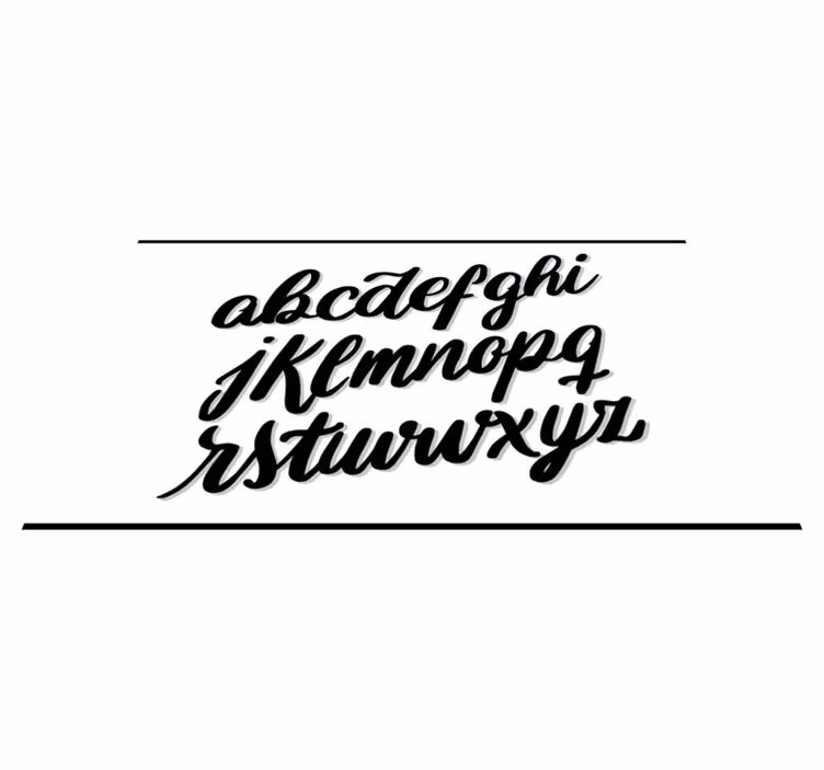 Black and white letters alphabet vinyl carpet - TenStickers