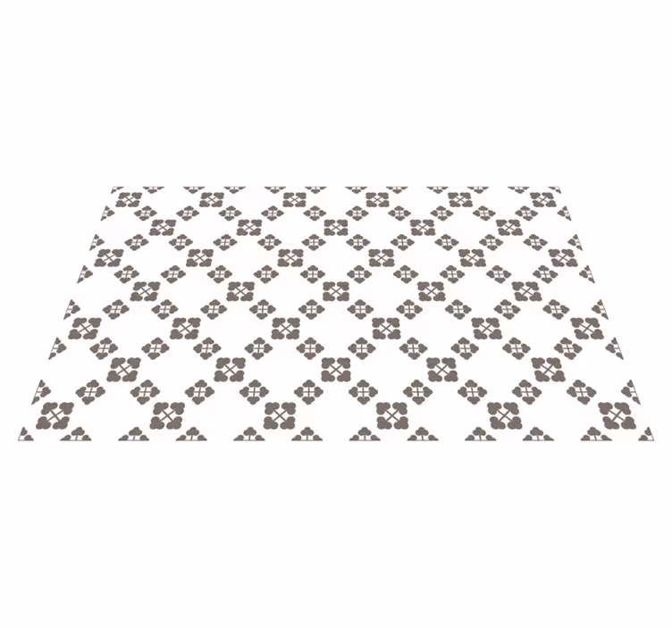 Beige four clovers design nature vinyl carpet - TenStickers