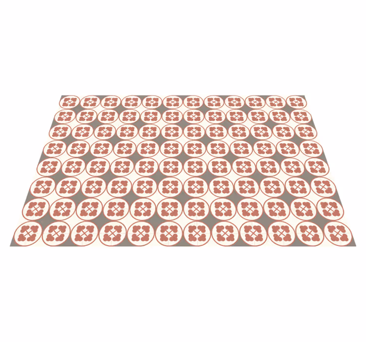 Circular Pattern Tiles marble vinyl carpet - TenStickers