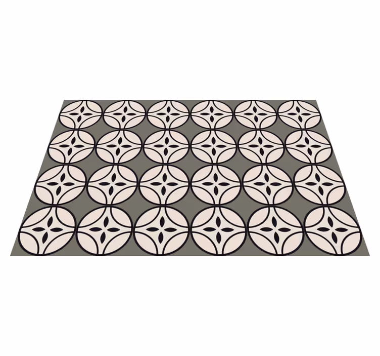 Circular harmony kitchen vinyl carpet - TenStickers