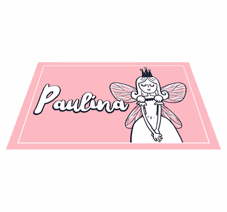 Fairy with name kids vinyl carpet - TenStickers